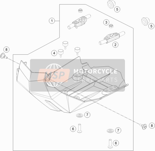 KTM 690 Enduro R USA 2017 Garde moteur pour un 2017 KTM 690 Enduro R USA