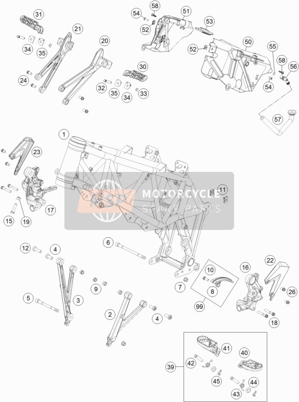 KTM 690 ENDURO R Europe 2018 Cadre pour un 2018 KTM 690 ENDURO R Europe