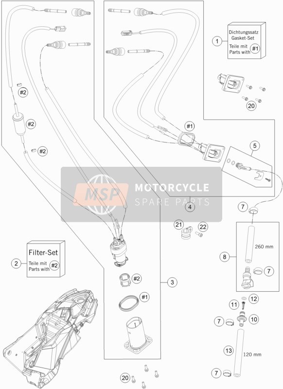 KTM 690 Enduro R USA 2018 Pompa di benzina per un 2018 KTM 690 Enduro R USA