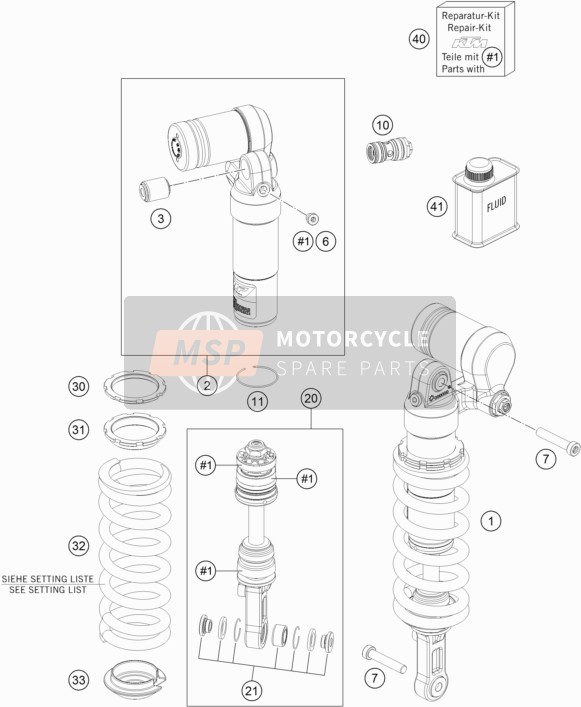 KTM 690 Enduro R USA 2018 Ammortizzatore per un 2018 KTM 690 Enduro R USA