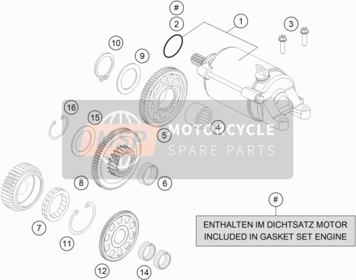 KTM 690 Enduro R USA 2019 Démarreur électrique pour un 2019 KTM 690 Enduro R USA