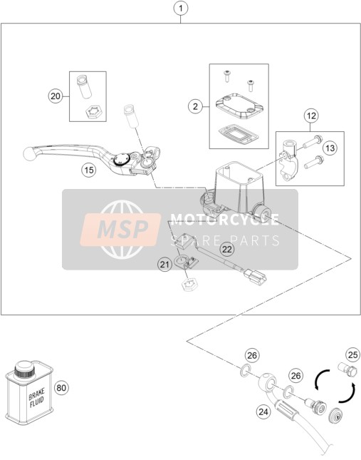 KTM 690 Enduro R USA 2019 Front Brake Control for a 2019 KTM 690 Enduro R USA