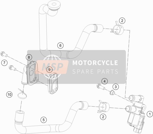 KTM 690 ENDURO R Europe 2019 Système d'air secondaire SAS pour un 2019 KTM 690 ENDURO R Europe