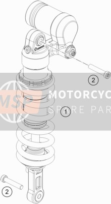 KTM 690 Enduro R USA 2019 Stoßdämpfer für ein 2019 KTM 690 Enduro R USA