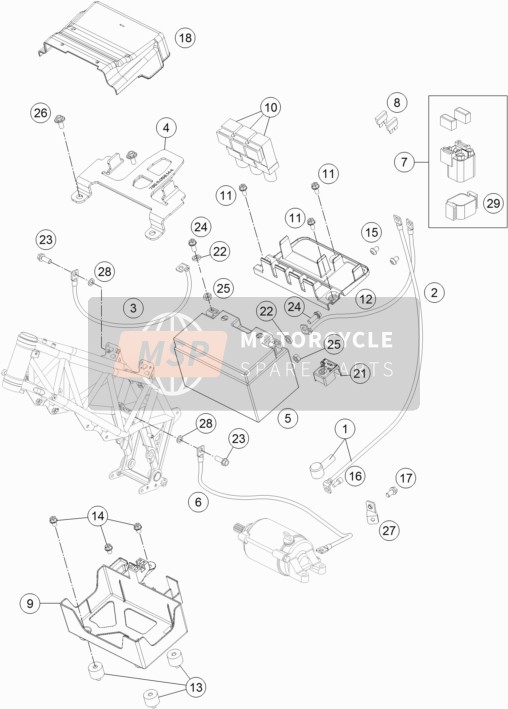 KTM 690 ENDURO R ABS Europe 2014 Battery for a 2014 KTM 690 ENDURO R ABS Europe