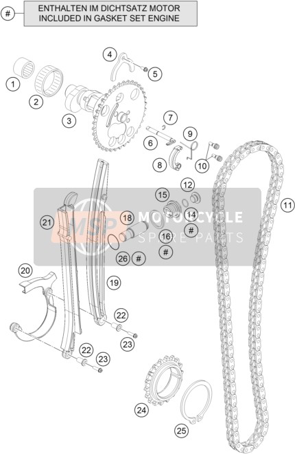 KTM 690 ENDURO R ABS Europe 2014 Timing Drive for a 2014 KTM 690 ENDURO R ABS Europe