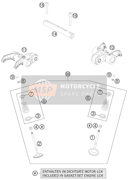 KTM 690 ENDURO R ABS Europe 2016 Valve Drive for a 2016 KTM 690 ENDURO R ABS Europe