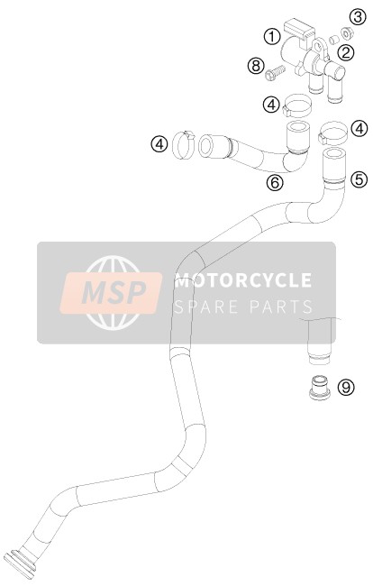 KTM 690 RALLY FACTORY REPLICA Europe 2010 Secondary Air System SAS for a 2010 KTM 690 RALLY FACTORY REPLICA Europe