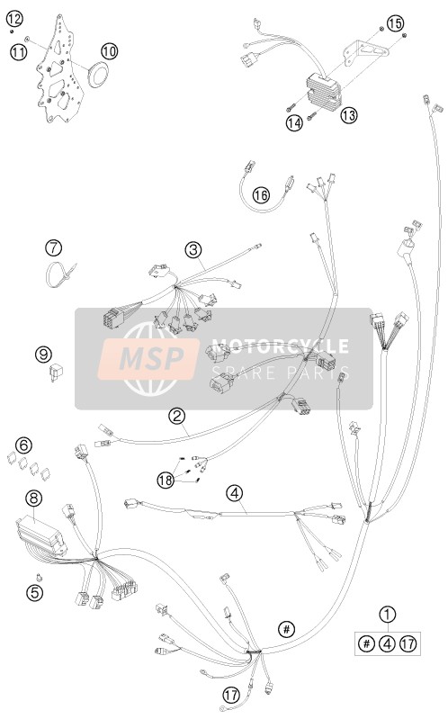 KTM 690 RALLY FACTORY REPLICA Europe 2010 Wiring Harness for a 2010 KTM 690 RALLY FACTORY REPLICA Europe