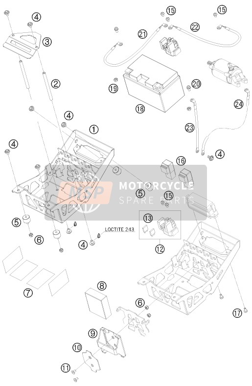 KTM 690 RALLY FACTORY REPLICA Europe 2009 Battery for a 2009 KTM 690 RALLY FACTORY REPLICA Europe