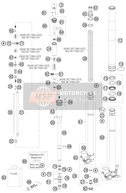 Front Fork Disassembled