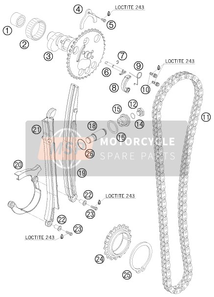 KTM 690 SMC USA 2008 Entraînement Par Courroie De Distribution pour un 2008 KTM 690 SMC USA