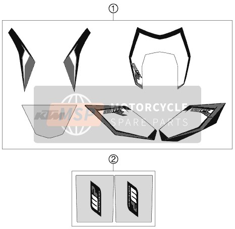 76508099400, Decal Kit 690 SMC-R       2012, KTM, 0