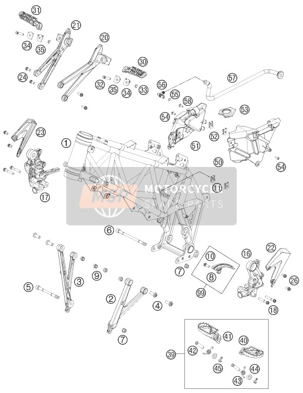 KTM 690 SMC R AU, GB 2012 Cadre pour un 2012 KTM 690 SMC R AU, GB