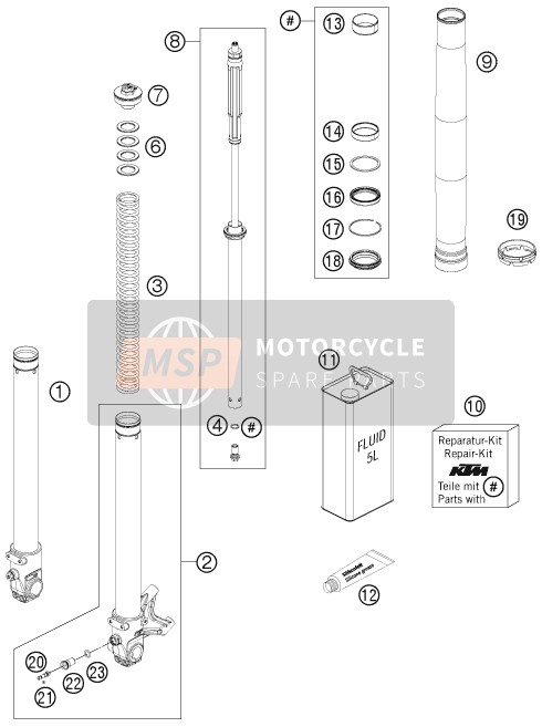 91410043S, Spring C=5, 3 L=450 D=5, 5, KTM, 1