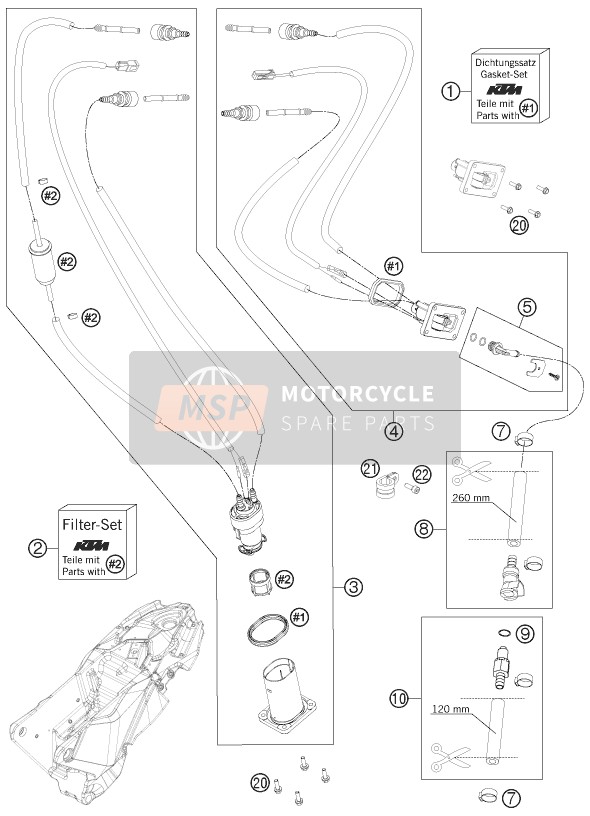 KTM 690 SMC R AU, GB 2012 Fuel Pump for a 2012 KTM 690 SMC R AU, GB