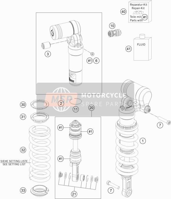 15187L1201, Ammortizzatore Smc 12, KTM, 0