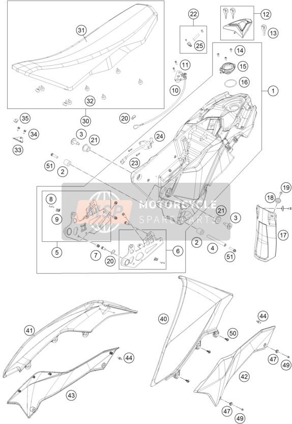 Tanque, Asiento