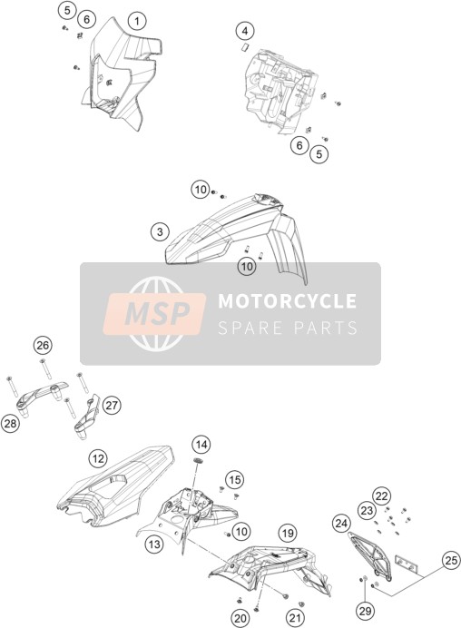 76908001000C1, Headlight Shroud, KTM, 0