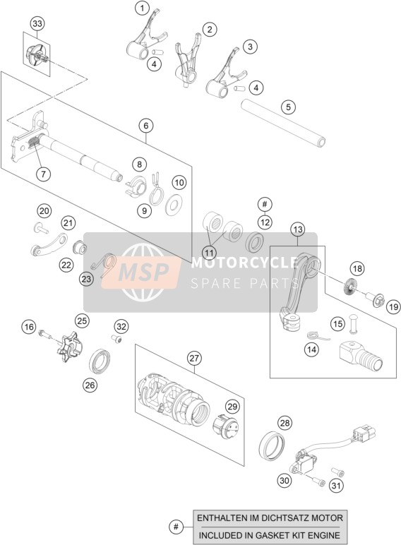 KTM 690 SMC R USA 2019 Shifting Mechanism for a 2019 KTM 690 SMC R USA