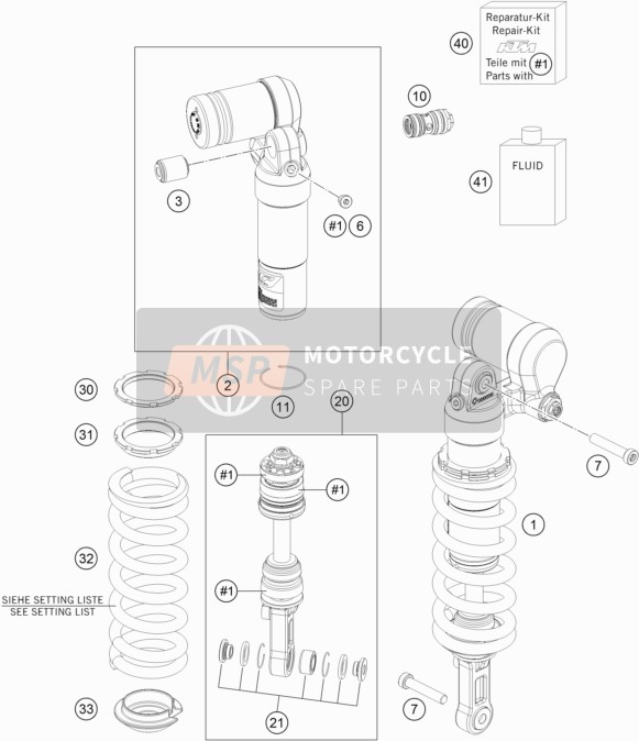 KTM 690 SMC R ABS Europe 2014 Shock Absorber for a 2014 KTM 690 SMC R ABS Europe