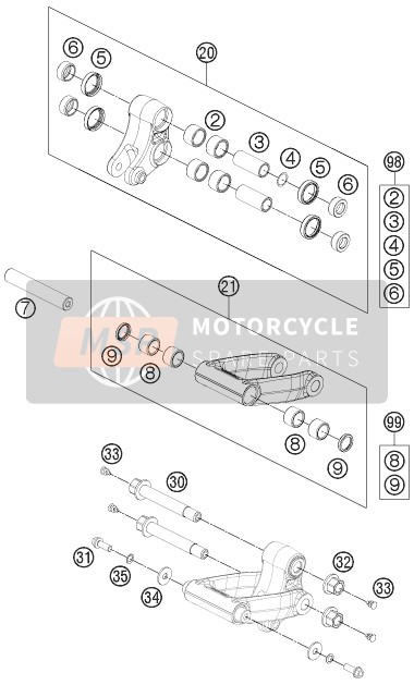 KTM 690 SMC R ABS Europe 2015 Pro Lever Linking for a 2015 KTM 690 SMC R ABS Europe
