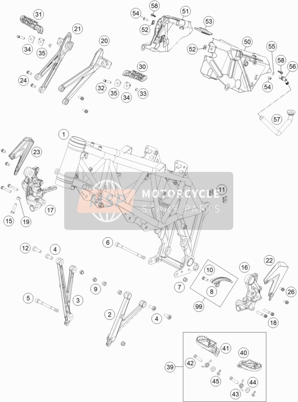 KTM 690 SMC R ABS Australia 2016 Rahmen für ein 2016 KTM 690 SMC R ABS Australia