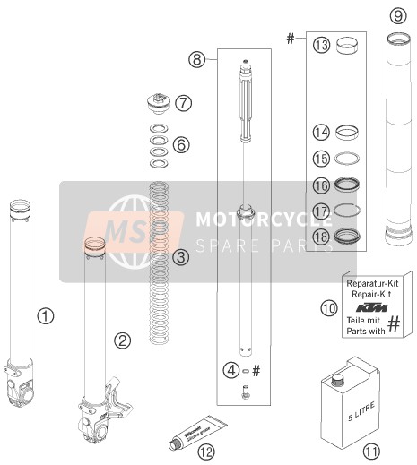 Front Fork Disassembled