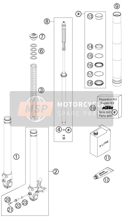 Front Fork Disassembled