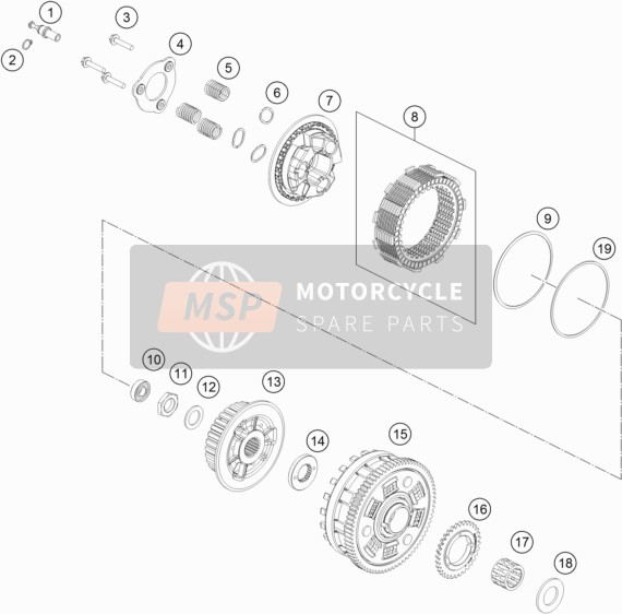 KTM 790 Duke black Europe 2019 Clutch for a 2019 KTM 790 Duke black Europe