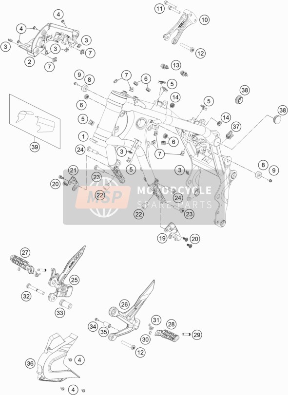 KTM 790 Duke orange China 2019 Cuadro para un 2019 KTM 790 Duke orange China