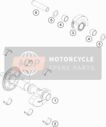 KTM 790 Duke orange CKD India 2019 Balancer Shaft for a 2019 KTM 790 Duke orange CKD India