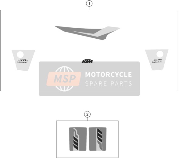 KTM 85 SX 17/14 Europe 2017 Decal for a 2017 KTM 85 SX 17/14 Europe