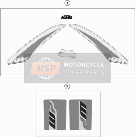 KTM 85 SX 17/14 Europe 2019 Decal for a 2019 KTM 85 SX 17/14 Europe