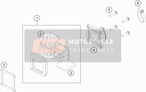 KTM 85 SX 17/14 Europe 2020 Membraanbehuizing voor een 2020 KTM 85 SX 17/14 Europe