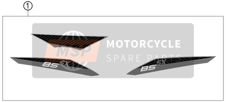 KTM 85 SX 19/16 Europe 2013 Decal for a 2013 KTM 85 SX 19/16 Europe