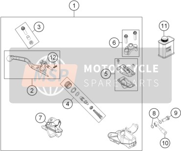 KTM 85 SX 19/16 Europe 2018 Front Brake Control for a 2018 KTM 85 SX 19/16 Europe