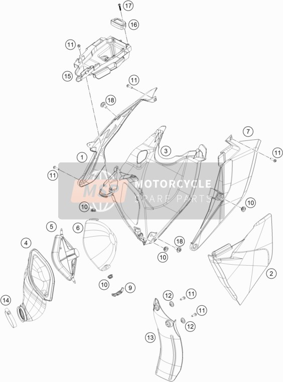 KTM 85 SX 19/16  2019 Luchtfilter voor een 2019 KTM 85 SX 19/16 