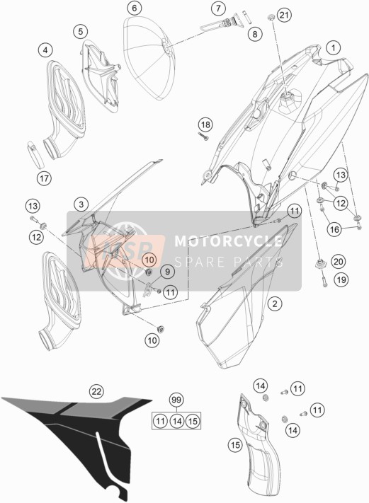 KTM 85 SXS 17/14 USA 2014 Filtre à air pour un 2014 KTM 85 SXS 17/14 USA