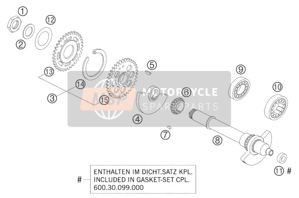 0888030037, Woodruff Key DIN6888-3X3,7, KTM, 1