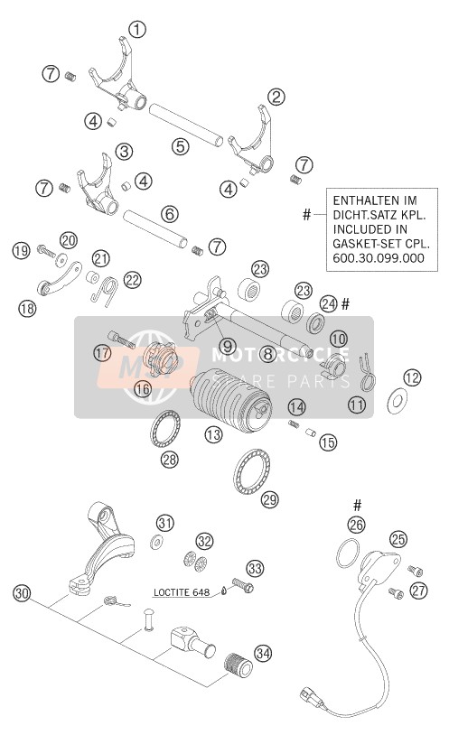 60011023100, GEAR-POSITION Sensor 06, KTM, 0