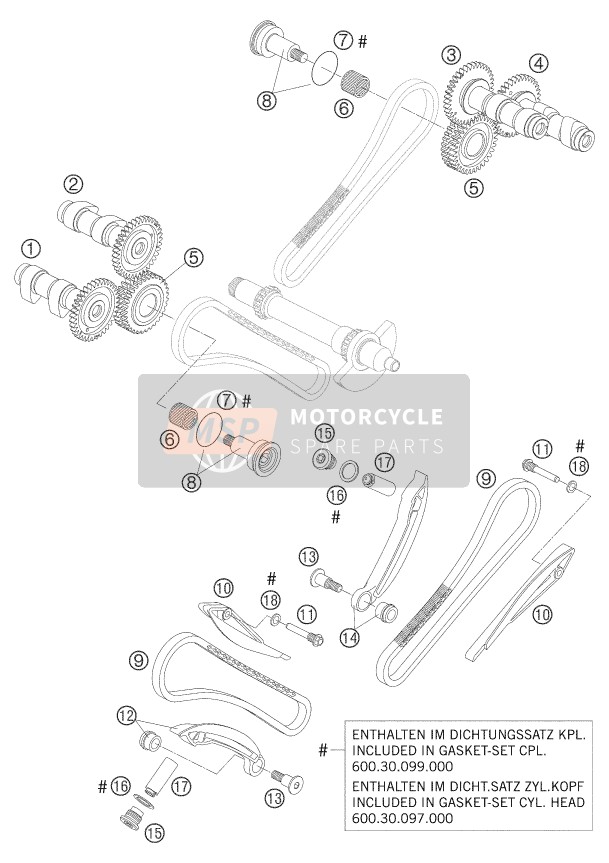 60036003000, TIMING-CH.Tens. Hydr.(75YM) 03, KTM, 2