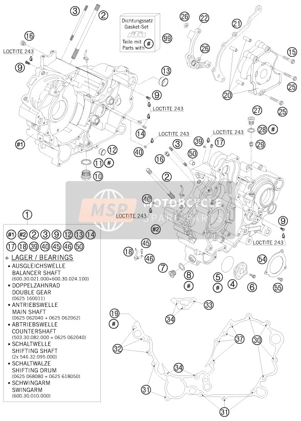 KTM 950 SUPER ENDURO ERZBERG Europe 2008 Engine Case for a 2008 KTM 950 SUPER ENDURO ERZBERG Europe
