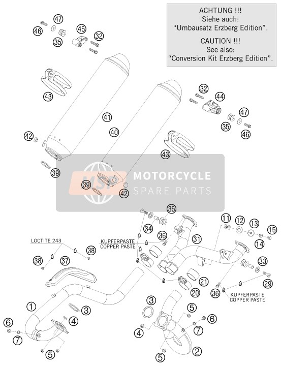 6000508500001S, Silencer/handle Holder L/s  07, KTM, 3