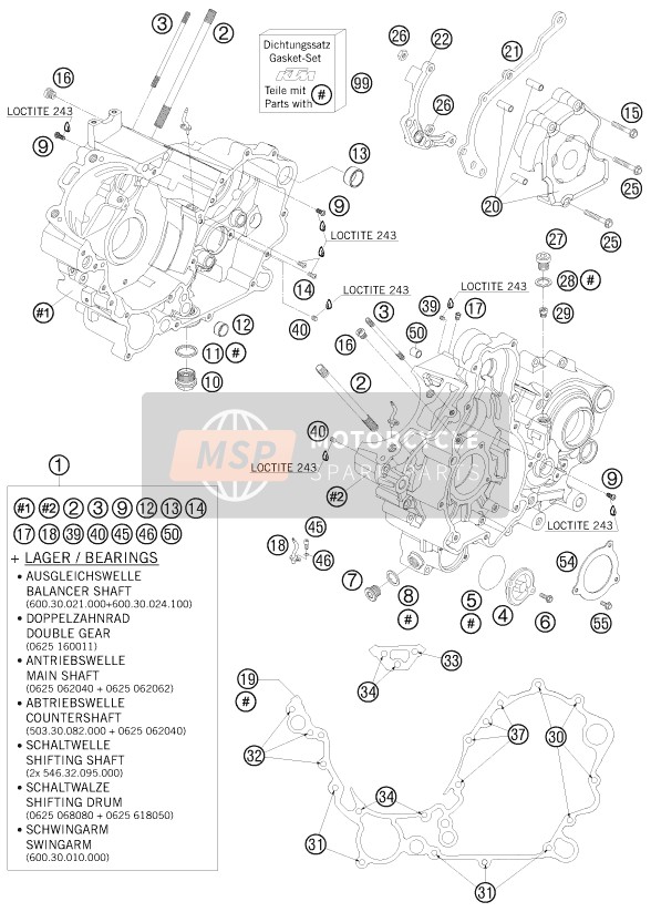 KTM 950 SUPER ENDURO R USA 2008 Engine Case for a 2008 KTM 950 SUPER ENDURO R USA