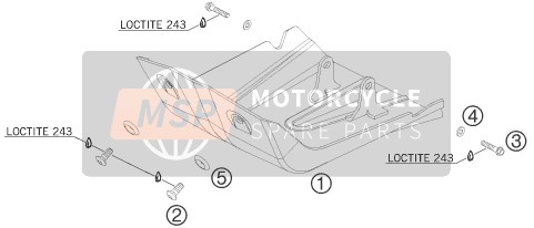 KTM 950 SUPER ENDURO R USA 2009 MOTORSCHUTZ für ein 2009 KTM 950 SUPER ENDURO R USA