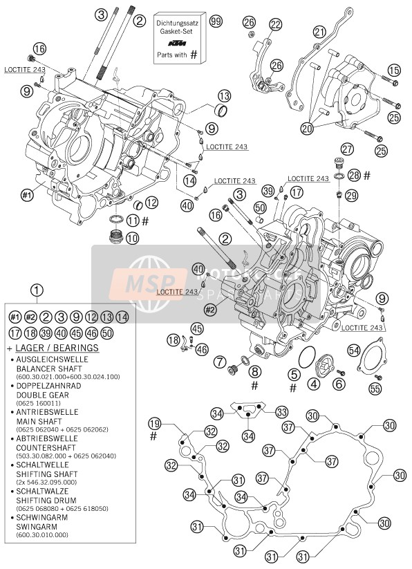 KTM 950 SUPERENDURO R Australia 2006 Engine Case for a 2006 KTM 950 SUPERENDURO R Australia