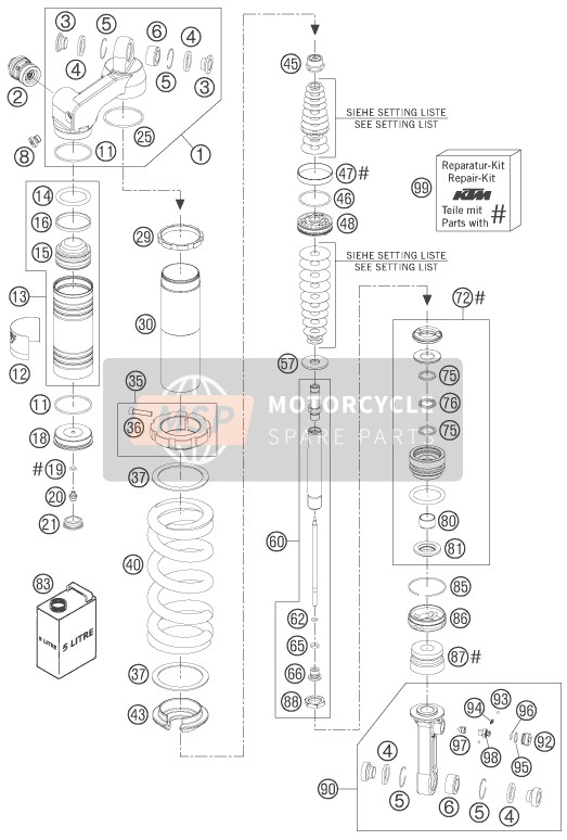 Shock Absorber Disassembled