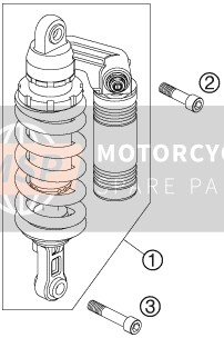 KTM 950 SUPERENDURO R Europe 2007 Shock Absorber for a 2007 KTM 950 SUPERENDURO R Europe