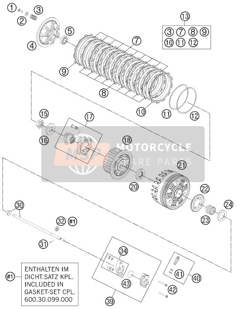 KTM 990 ADV.-R SPEC.EDIT. Brazil 2011 Clutch for a 2011 KTM 990 ADV.-R SPEC.EDIT. Brazil